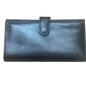 NEW! Bosca Black Leather Wallet Checkbook